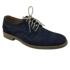 Johnston & Murphy Men's 10.5M Blue Oxford Lace Up Business Casual Comfort Shoes